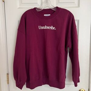 Old Navy Women's Maroon Crewneck Sweater